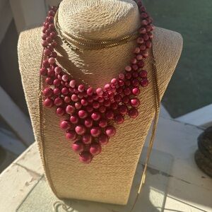 Elegant Red Beaded Necklace